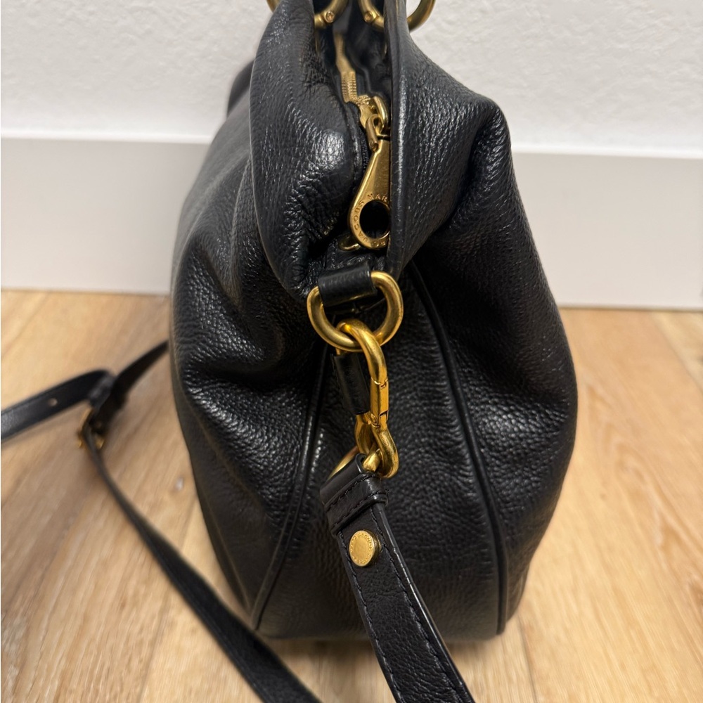Marc by Marc Jacobs Too Hot Black Pebbled Leather Satchel Crossbody Bag - Picture 6 of 15